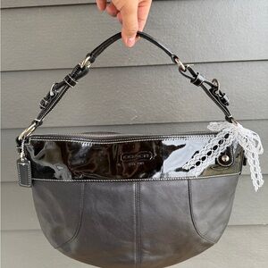 Coach Black Leather Shoulder Bag